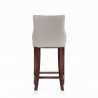 Manhattan Comfort Modern Shubert Barstool Upholstered Leatherette with Beech Wood Legs Light Grey Ba