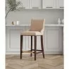 Manhattan Comfort Modern Shubert Barstool Upholstered Leatherette with Beech Wood Legs Tan - Manhattan Comfort Modern Shubert Barstool Upholstered Leatherette with Beech Wood Legs Tan