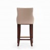 Manhattan Comfort Modern Shubert Barstool Upholstered Leatherette with Beech Wood Legs Tan Back