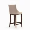 Manhattan Comfort Modern Shubert Barstool Upholstered Leatherette with Beech Wood Legs Tan Side - Manhattan Comfort Modern Shubert Barstool Upholstered Leatherette with Beech Wood Legs Tan Side