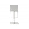 Whiteline Modern Living Clay Barstool - White - Rear