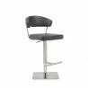 Maureen Barstool in Dark Gray- side view 1 - Maureen Barstool in Dark Gray- side view 1