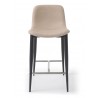 Whiteline Modern Living Franklin Counter Stool in Taupe Faux Leather - Front