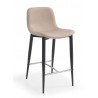 Whiteline Modern Living Franklin Counter Stool in Taupe Faux Leather - Angled