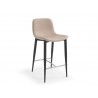 Whiteline Modern Living Franklin Counter Stool in Taupe Faux Leather - Angled View