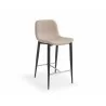 Whiteline Modern Living Franklin Counter Stool in Taupe Faux Leather - Angled View - Whiteline Modern Living Franklin Counter Stool in Taupe Faux Leather - Angled View