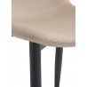 Whiteline Modern Living Franklin Counter Stool in Taupe Faux Leather - Seat Close-up