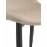 Whiteline Modern Living Franklin Counter Stool in Taupe Faux Leather - Seat Close-up - Whiteline Modern Living Franklin Counter Stool in Taupe Faux Leather - Seat Close-up