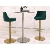 Carter Barstool With Adjustable Height And Swivel in Green Velvet Seat in Gold Base - Lifestyle 2