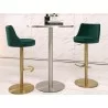 Carter Barstool With Adjustable Height And Swivel in Green Velvet Seat in Gold Base - Lifestyle 2 - Carter Barstool With Adjustable Height And Swivel in Green Velvet Seat in Gold Base - Lifestyle 2