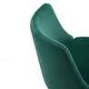 Carter Barstool With Adjustable Height And Swivel in Green Velvet Seat in Gold Base - Seat Back - Carter Barstool With Adjustable Height And Swivel in Green Velvet Seat in Gold Base - Seat Back