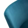 Carter Barstool With Adjustable Height And Swivel in Blue Velvet Seat in Rose Gold Base - Seat Back - Carter Barstool With Adjustable Height And Swivel in Blue Velvet Seat in Rose Gold Base - Seat Back