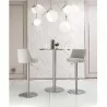 Carter Barstool With Adjustable Height And Swivel in Light Grey Faux Leather and Brushed Stainless Steel Base - Lifestyle - Carter Barstool With Adjustable Height And Swivel in Light Grey Faux Leather and Brushed Stainless Steel Base - Lifestyle