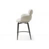 Como Counter Stool in Light Gray- side view