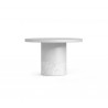 Azzurro Living Big Sur 48" Round Dining Table With White Rock Concrete Frame - Side