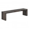 Moe's Home Collection Vintage Bench - Large Grey - Front Side Angle
