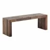 Moe's Home Collection Vintage Bench in Small Light Brown - Front Side Angle - Moe's Home Collection Vintage Bench in Small Light Brown - Front Side Angle