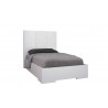 Whiteline Modern Living Anna Tin Bed in High Gloss White - Angled