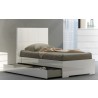 Whiteline Modern Living Anna Twin Bed Trundle In High Gloss White - Lifestyle