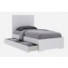 Whiteline Modern Living Anna Twin Bed Trundle In High Gloss White - Angled