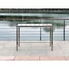 Whiteline Modern Living Stone Outdoor Bar Table - Whiteline Modern Living Stone Outdoor Bar Table