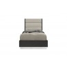 Whiteline Modern Living Pino Bed Twin In High Gloss Dark Grey Angley - Front
