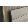 Whiteline Modern Living Pino Bed Twin In High Gloss Dark Grey Angley - Headboard Top Angle - Whiteline Modern Living Pino Bed Twin In High Gloss Dark Grey Angley - Headboard Top Angle