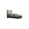 Whiteline Modern Living Pino Bed Twin In High Gloss Dark Grey Angley - Angled