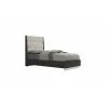 Whiteline Modern Living Pino Bed Twin In High Gloss Dark Grey Angley - Angled - Whiteline Modern Living Pino Bed Twin In High Gloss Dark Grey Angley - Angled