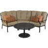 Bridgetown Curved Seating Sofa with Pedestal Tea Table - Silo