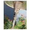 AZ Patio Heaters Commercial Patio Heater in Stainless Steel - Closeup Top Angle - AZ Patio Heaters Commercial Patio Heater in Stainless Steel - Closeup Top Angle