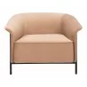 Burry Accent Chair in Tan - Front - Burry Accent Chair in Tan - Front