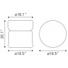 Busan Side Table Black - Dimensions