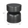Busan Side Table Black - Table Dimensions