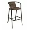 Anodized Or Powder Aluminum Frame Barstool - BW-51 - Black Frame and Black - Anodized Or Powder Aluminum Frame Barstool - BW-51 - Black Frame and Black