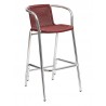 Anodized Or Powder Aluminum Frame Barstool - BW-51 - Red