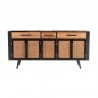 Nova Solo Nordic Rattan Boat Wood & Iron Buffet - 5 Doors, 3 Drawers - Front Angle