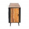 Nova Solo Nordic Rattan Boat Wood & Iron Buffet - 5 Doors, 3 Drawers - Side Angle