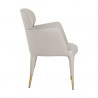 Sunpan Melody Dining Armchair Napa Stone - Side Angle