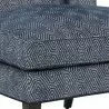 Sunpan Kenzo Lounge Chair in Fuego Navy - Abbington Navy - Seat Closeup Angle - Sunpan Kenzo Lounge Chair in Fuego Navy - Abbington Navy - Seat Closeup Angle