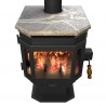 Catalyst Wood Stove With Soapstone Top - Black Door - Top Angle