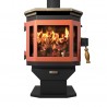 Catalyst Wood Stove With Soapstone Top - Shimmering Rose Door