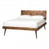 Moe's Home Collection O2 Bed in Queen / King - Brown - Front Side Angle