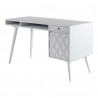 Moe's Home Collection O2 Desk in White - Front Side Angle