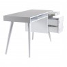 Moe's Home Collection O2 Desk in White - Front Side Storage Opened View