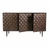 Moe's Home Collection Pablo 3-Door Sideboard - Brown - Front Opened Angle - Moe's Home Collection Pablo 3-Door Sideboard - Brown - Front Opened Angle