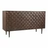 Moe's Home Collection Pablo 3-Door Sideboard - Brown - Front Side Angle - Moe's Home Collection Pablo 3-Door Sideboard - Brown - Front Side Angle