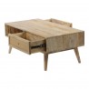 Moe's Home Collection Reed Coffee Table - Angled with Drawer Opened