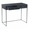 Atelier Desk Black - Angled with Opened Drawer - Atelier Desk Black - Angled with Opened Drawer