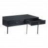 Atelier Desk Black - Angled with Opened Drawer